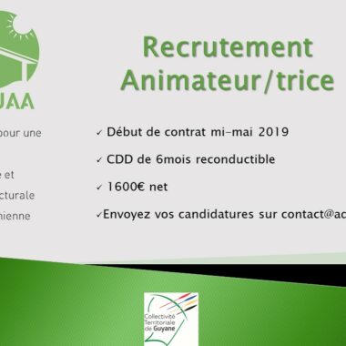 AQUAA recrute un(e) animateur(trice)